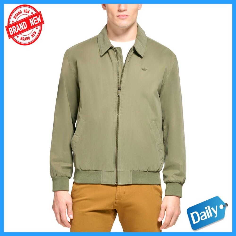 Micro Twill Bomber Jacket Golf-Ready Lightweight Classic Men's Outerwear